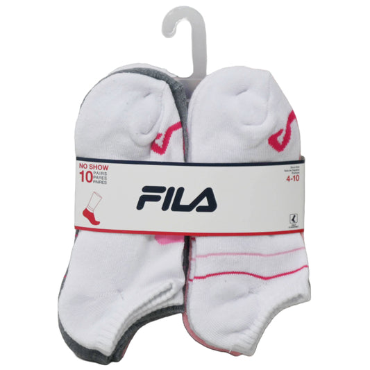 10pk FILA LOGO LOCKUP HC NS SOCKS SIZE 9-11 C/P 60