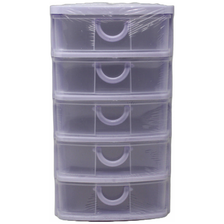 LONDON FOG 5-DRAWER PURPLE MINI ORGANIZER C/P 12