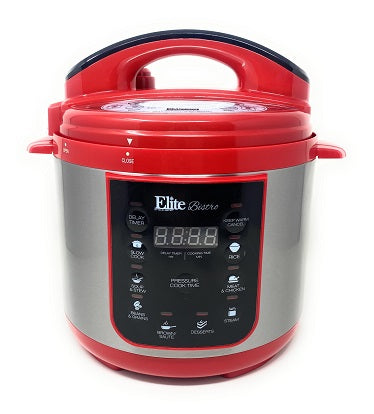 4qt ELITE RED PRESSURE COOKER C/P 1
