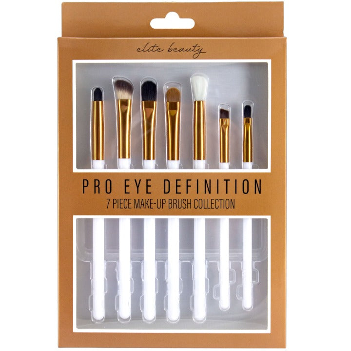 7pc WHITE EYE MAKEUP BRUSH SET C/P 24