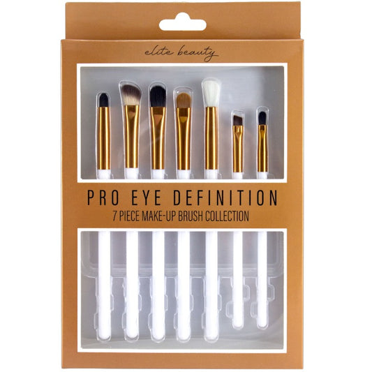 7pc WHITE EYE MAKEUP BRUSH SET C/P 24