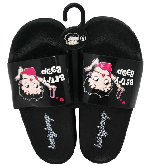BETTY BOOP BLACK SLIDE SANDAL ASST SIZE C/P 12