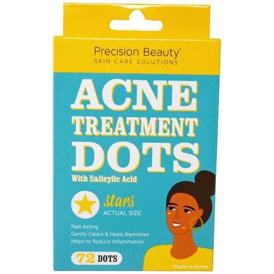 72ct ACNE TREATMENT STARS DOTS W/SALICYLIC ACID PRECISION BEAUTY C/P 72