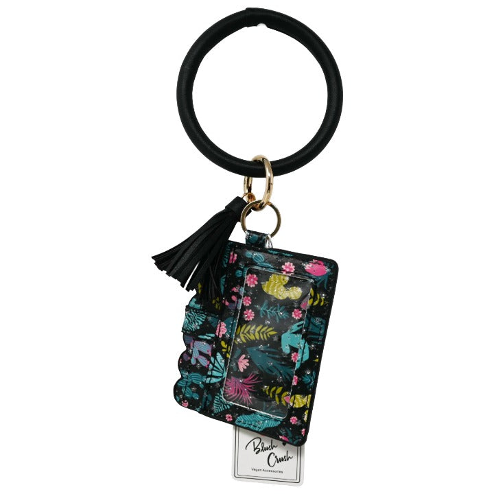 GRN CACTUS CARD CASE WITH TASSEL (NO UPC, HAS PROP 65 LABEL) C/P 100