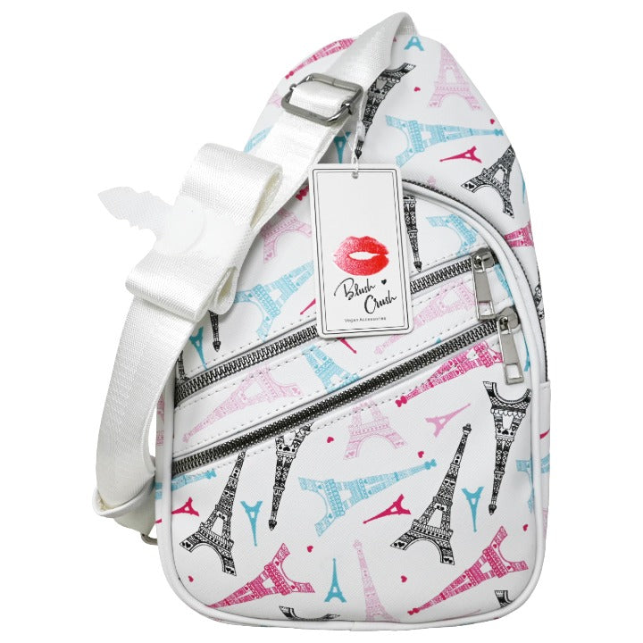 WHT EIFFEL SLING PACK (NO UPC, HAS PROP 65 LABEL) C/P 40