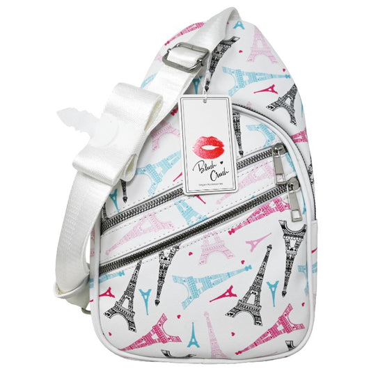 WHT EIFFEL SLING PACK (NO UPC, HAS PROP 65 LABEL) C/P 40