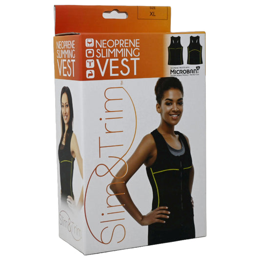 XL BLK/LIME WOMEN VEST W/CONTRAST STITCHING (BOXED) C/P 12