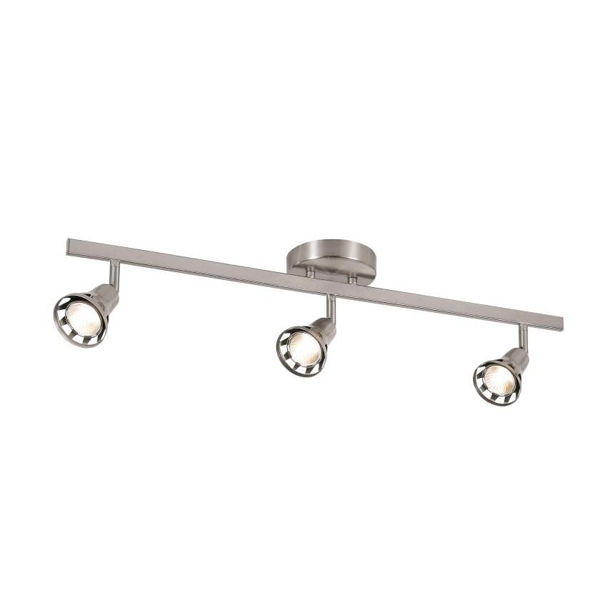 28" 3-HEAD BRUSH NICKEL LIGHT FIXTURE C/P 1,BROWN BOX WITH COLOR LABEL