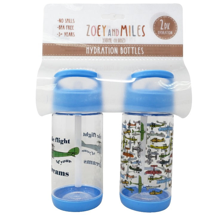 Kids 2pk Helicopters Bottle C/P 12 Zoey & Miles