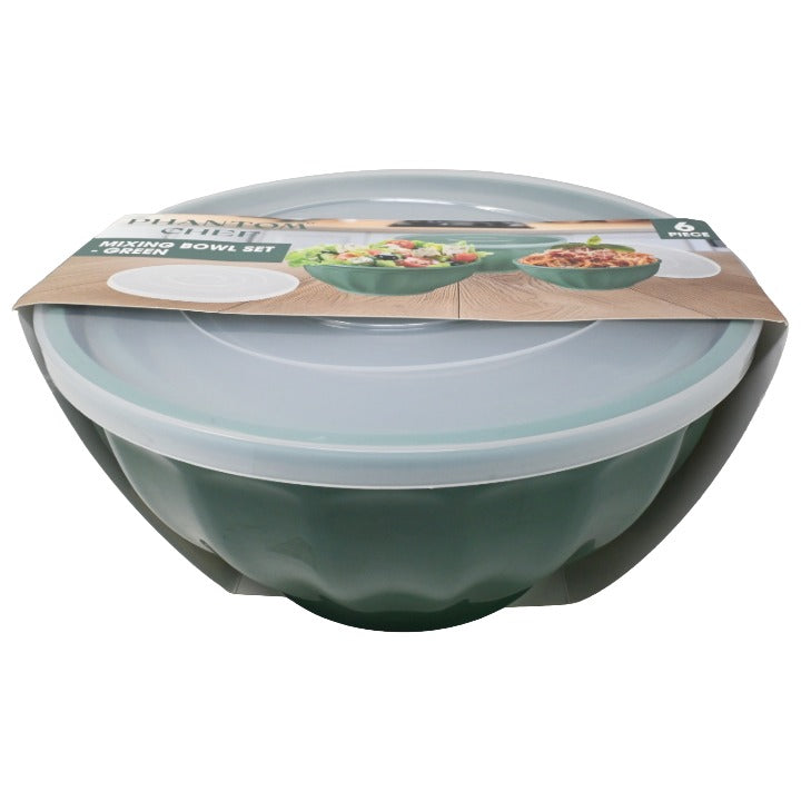 6pc Grn Mixing Bowl Set C/P 6 Phantom Chef