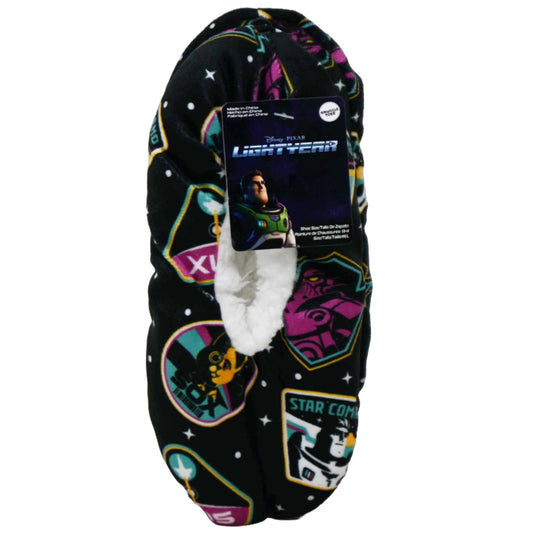 1pk M/L BOYS LIGHTYEAR STAR COMMAND SNUGGLE TOE BOOTIES C/P 12