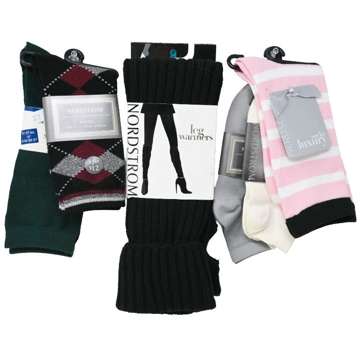 *NO USA* Ladies 9-11 1 pair Assorted Nordstrom Anklet Socks (PRE-PRICE $6.97) C/P 24