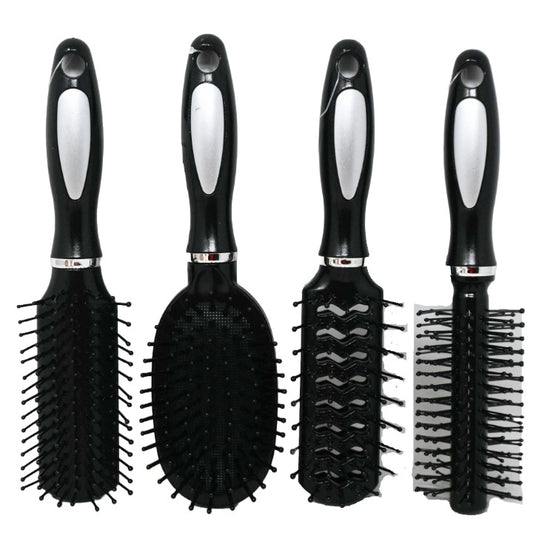 4 Asst Travel Brush Black C/P 72