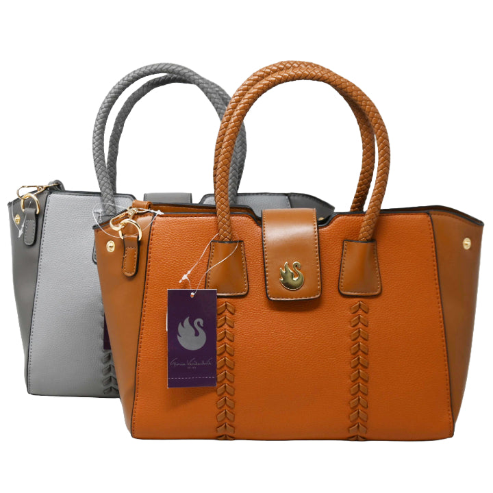 GLORIA VANDERBILT SATCHEL HANDBAG W/DBL HANDLE 2ASST C/P 12