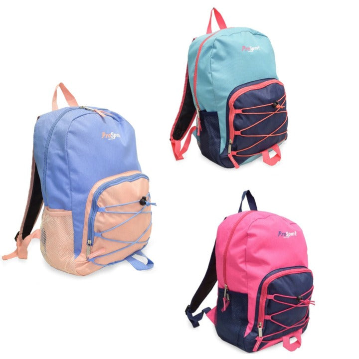17" PRO SPORT BACKPACK 3-ASST COLORS C/P 24