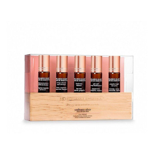 MD Wellness Elixir - 5pc Wooden Base Rollerball Collection C/P 24