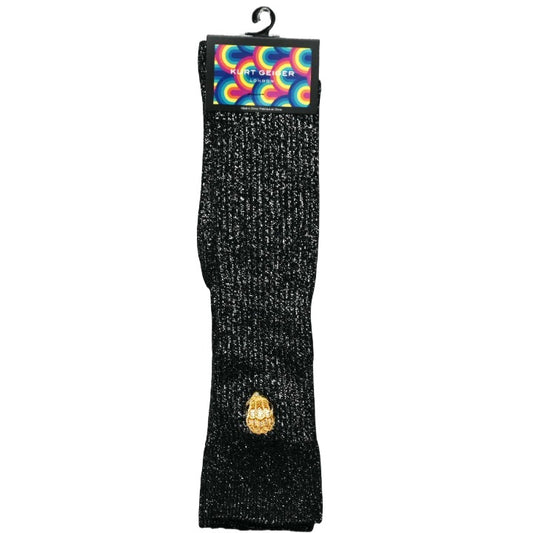 1pk WMN KG METALLIC RIB KNEE HIGH SOCKS SIZE 9-11 C/P 25 Kurt Geiger London