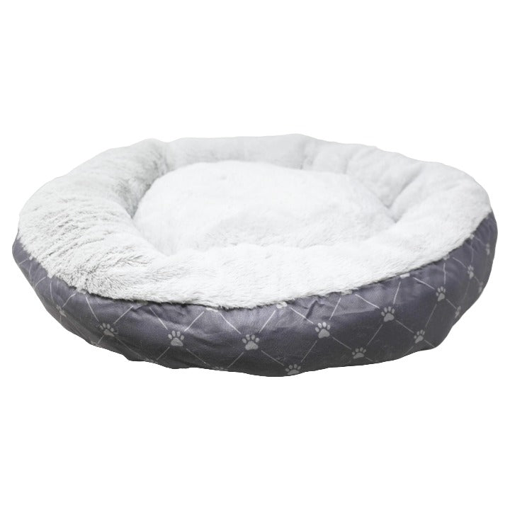 21.5"RND GRAY DELICATE PET BED C/P 12