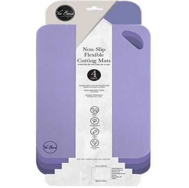 4pk 11"x7" PURPLE NON-SLIP FLEX CUTTING MATS C/P 24