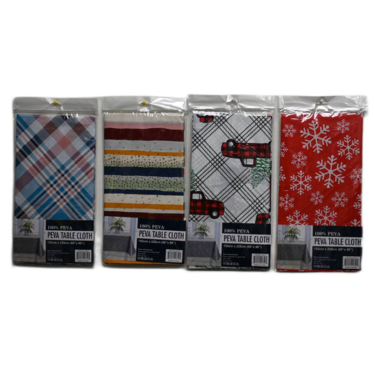 60"x90" ASST DISPOSABLE PE TABLECOVER C/P 72
