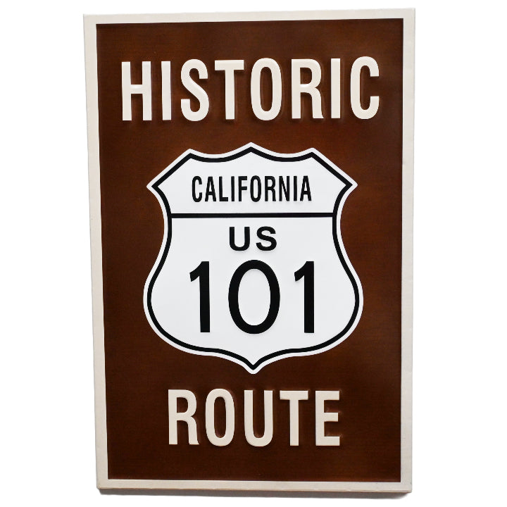 16"x24" EMBSSD US 101 METAL WALL SIGN C/P 12