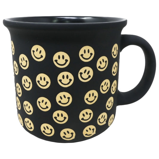 Blk all Over Smiley Mug C/P 36 MRKT FINDS
