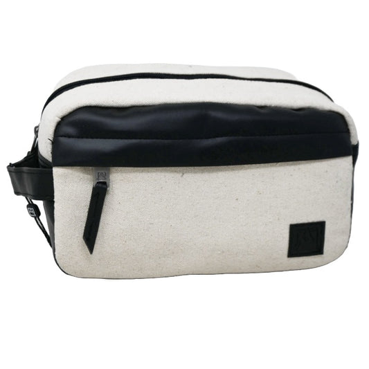 *OUTSIDE OF CA* LRG WHT/BLK MEN TOILETRY BAG C/P 30