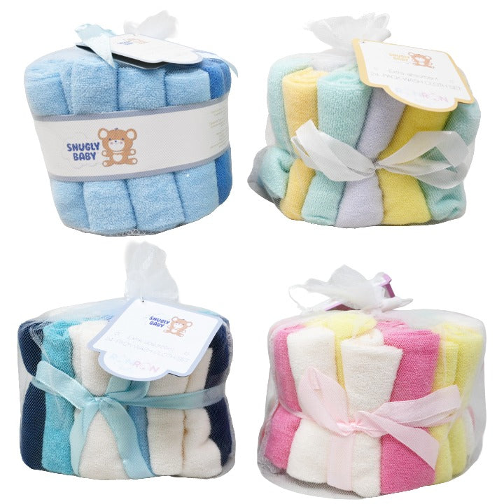 Asst 24pk Asst Baby Washcloth Set C/P 72
