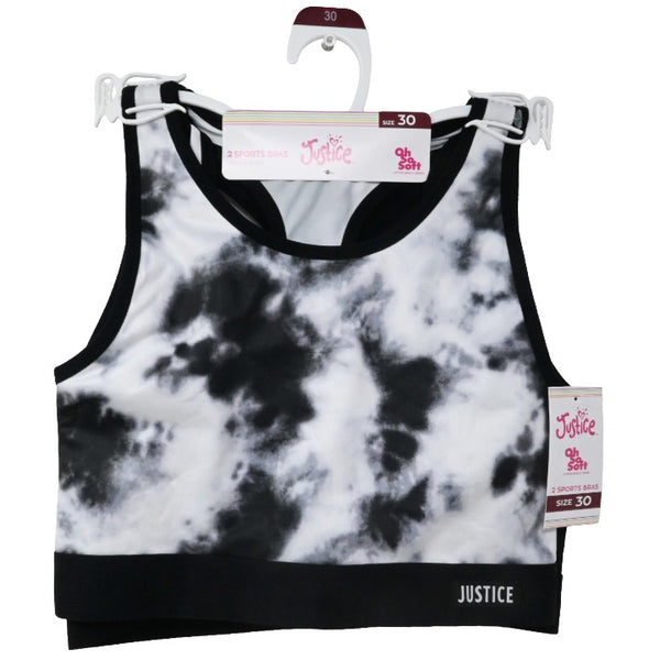 Girls Sz 30 2pk Sports Bra Set C/P 24 Justice