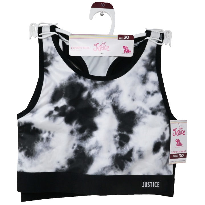 Girls Sz 30 2pk Sports Bra Set C/P 24 Justice