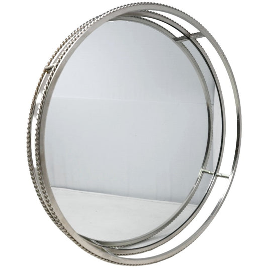 18" Dbl Circ Mirror Tray C/P 4