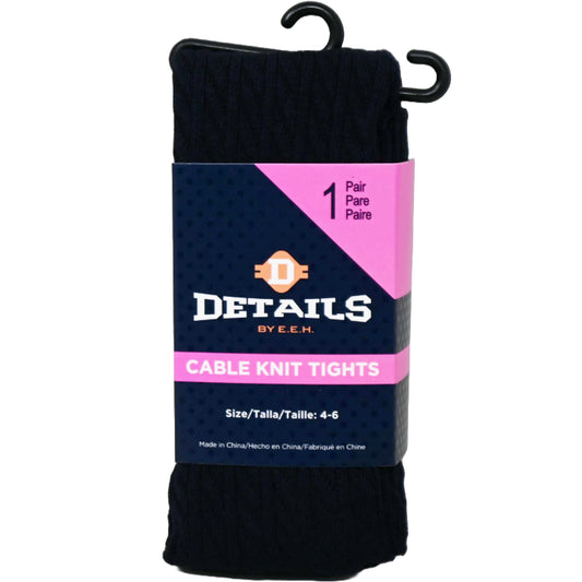 1pk NAVY DETAILS CABLE KNIT TIGHTS SIZE 4-6 C/P 60