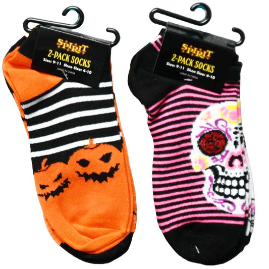 2pk WOMEN SPIRIT HALLOWEEN ASST DESIGN SOCKS C/P 56