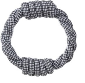 BLACK/WHITE RING ROPE PET TOY C/P 48