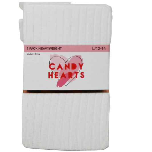 1pk GIRLS IVORY HWT RIB SOCKS SIZE 12-14 C/P 60