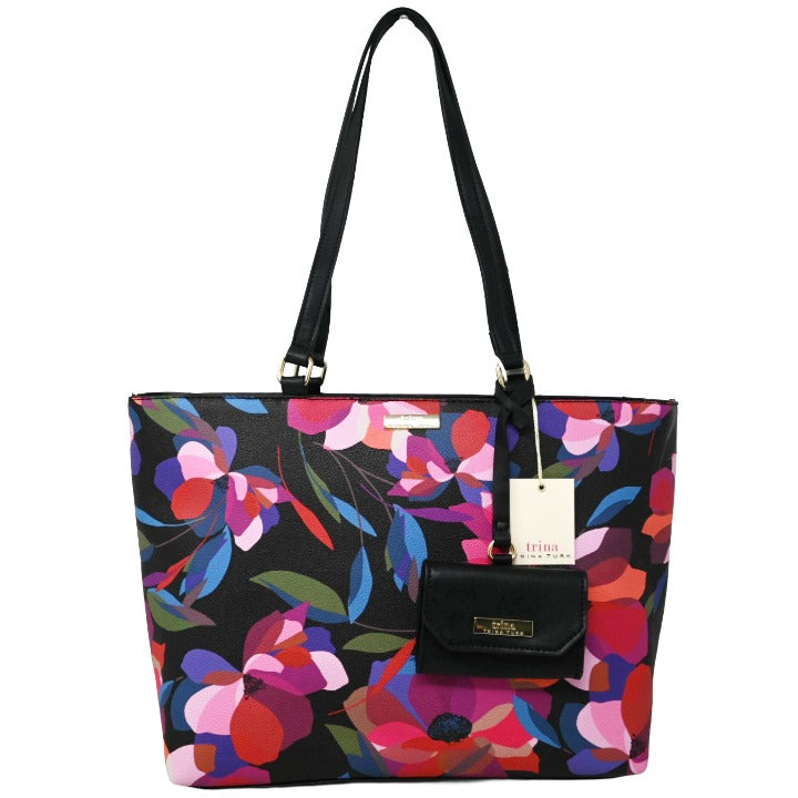 *OUTSIDE CA* Large Printed Handbag w/Dangle Coin Purse Trina Turk C/P 6