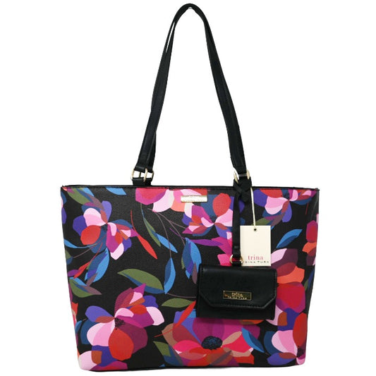 *OUTSIDE CA* Large Printed Handbag w/Dangle Coin Purse Trina Turk C/P 6