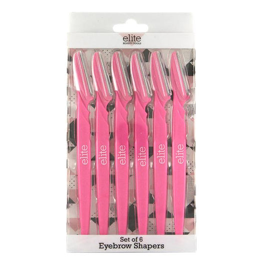 6pc PINK EYEBROW RAZORS C/P 144