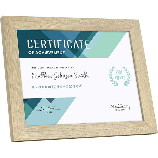 4pk 8.5X11" NATURAL WOODGRAIN FRAME C/P 1