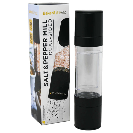 1.2X9" BLACK STAINLESS SALT AND PEPPER MILL C/P 50