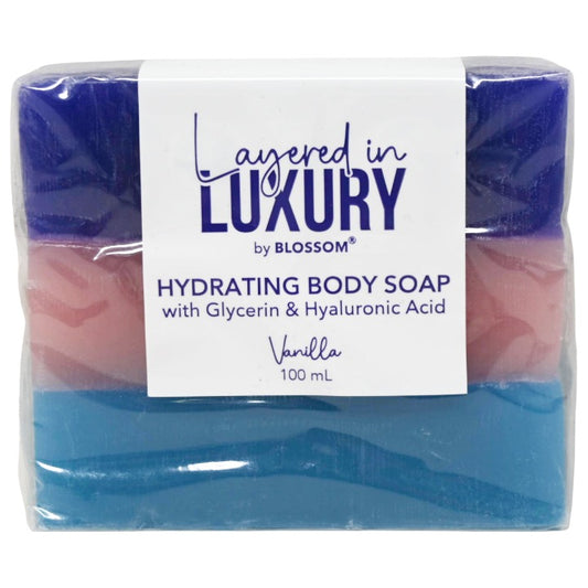 Vanilla 3.3oz Hydrating Bar Soap w/Glycerin & Hyaluronic Acid Body Soap BLOSSOM Layered in LUXURY C/P 72