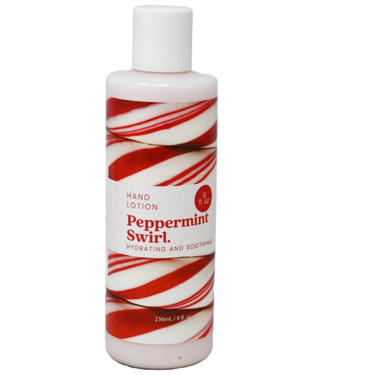 8oz Hand Lotion Peppermint Swirl C/P 12 **SOLD AS IS**