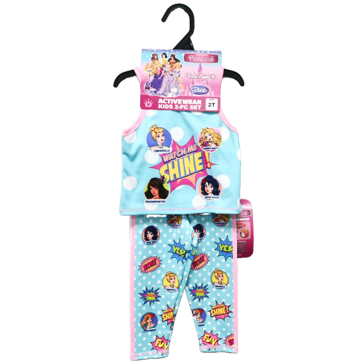 FAIRYTALE PRINCESS RACER TANK ACTIVEWEAR SET PIXEL PRINCESS 3-ASST SIZE 2T-4T C/P 48