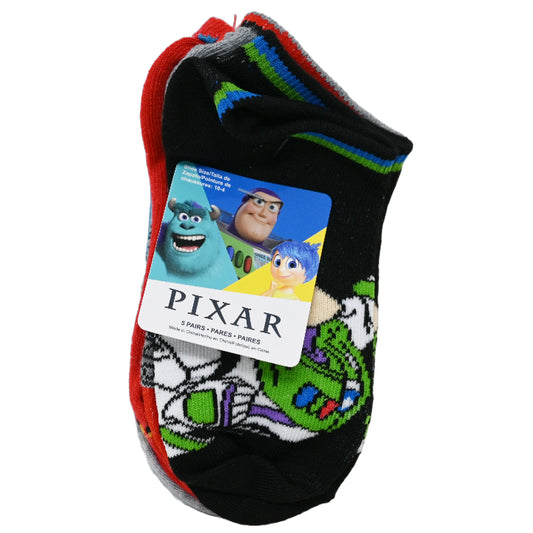 5pk PIXAR POWER PLAYERS NS SOCKS SIZE 6-8 C/P 60
