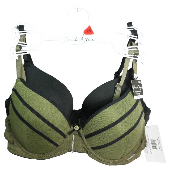 2pk Grn Bra Set C/P 36 French Affair
