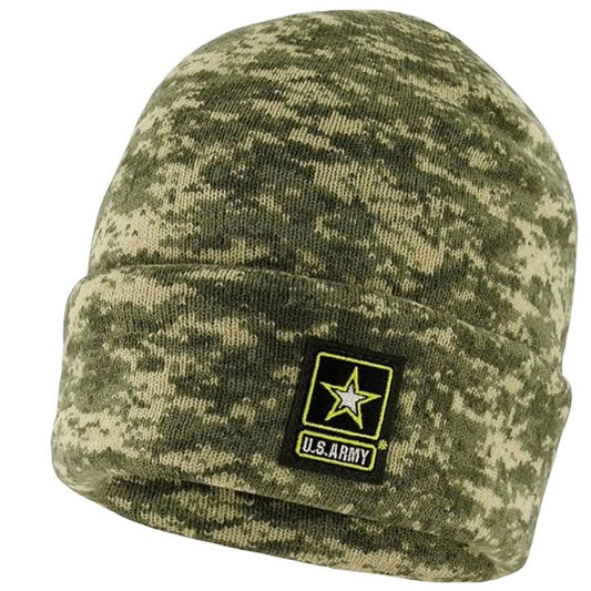 OLIVE MEN ARMY DIGI CAMO BEANIE C/P 60