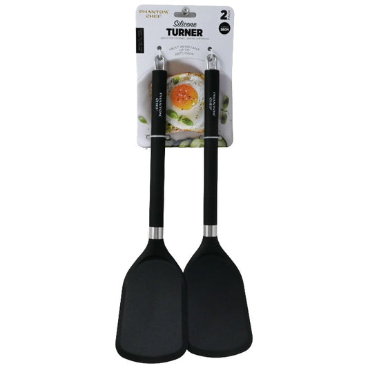 2pc Blk Spatula Set C/P 12 Phantom Chef