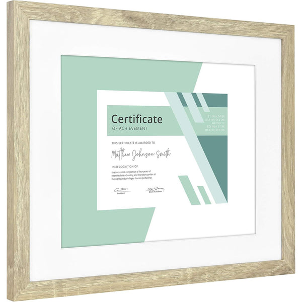 8pk 11X14" NATURAL MATTED WOODGRAIN FRAME C/P 1
