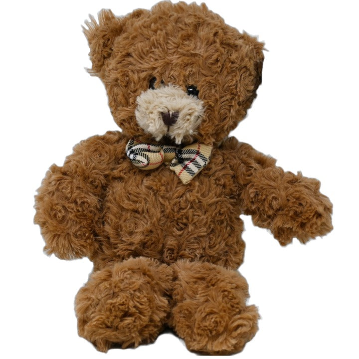10.25" BROWN PLUSH BEAR WITH BOW TIE C/P 12