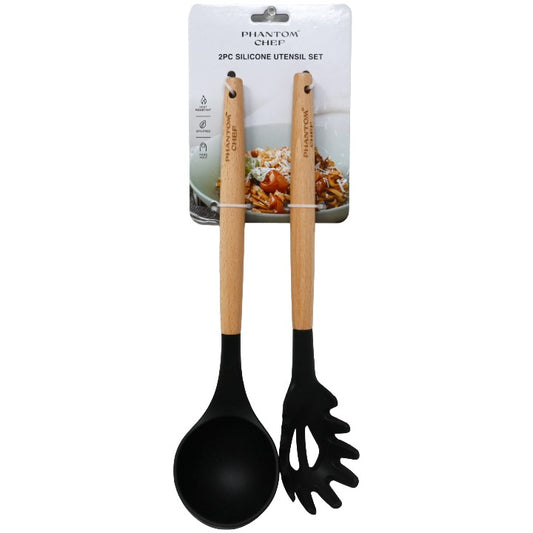 2pc Blk Ladle Pasta Server Set C/P 12 Phantom Chef